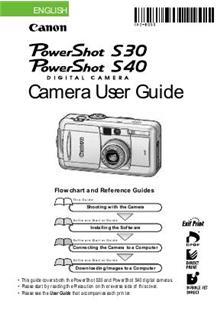 Canon PowerShot S30 manual. Camera Instructions.